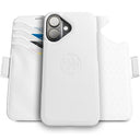 Dreem Fibonacci Wallet Case for iPhone 15 Plus | 2-in-1 Detachable Vegan Leather Cover [White]