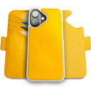 Dreem Fibonacci Wallet Case for iPhone 15 Plus | 2-in-1 Detachable Vegan Leather Cover [Yellow]