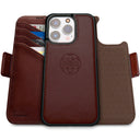 Dreem Fibonacci Wallet Case for iPhone 15 Pro Max | 2-in-1 Detachable Vegan Leather Cover [Coffee]