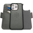Dreem Fibonacci Wallet Case for iPhone 15 Pro Max | 2-in-1 Detachable Vegan Leather Cover [Grey]