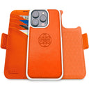 Dreem Fibonacci Wallet Case for iPhone 15 Pro Max | 2-in-1 Detachable Vegan Leather Cover [Orange]