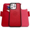 Dreem Fibonacci Wallet Case for iPhone 15 Pro Max | 2-in-1 Detachable Vegan Leather Cover [Red]