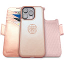 Dreem Fibonacci Wallet Case for iPhone 15 Pro Max | 2-in-1 Detachable Vegan Leather Cover [Rose]