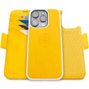 Dreem Fibonacci Wallet Case for iPhone 15 Pro Max | 2-in-1 Detachable Vegan Leather Cover [Yellow]