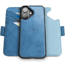 Dreem Fibonacci Wallet Case for iPhone 15 | 2-in-1 Detachable Vegan Leather Cover with Built-in Kick-Stand, RFID Blocking Card Holder, MagSafe Compatible [Black]